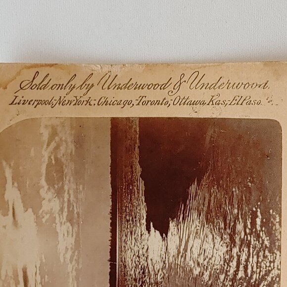 ANTIQUE Stereograph NIAGARA FALLS in Moonlight from the American Side - Picture 3 of 5